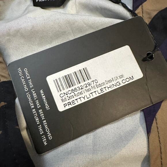 Prettylittlething Multi coloured zebra print mini dress - Picture 8 of 8